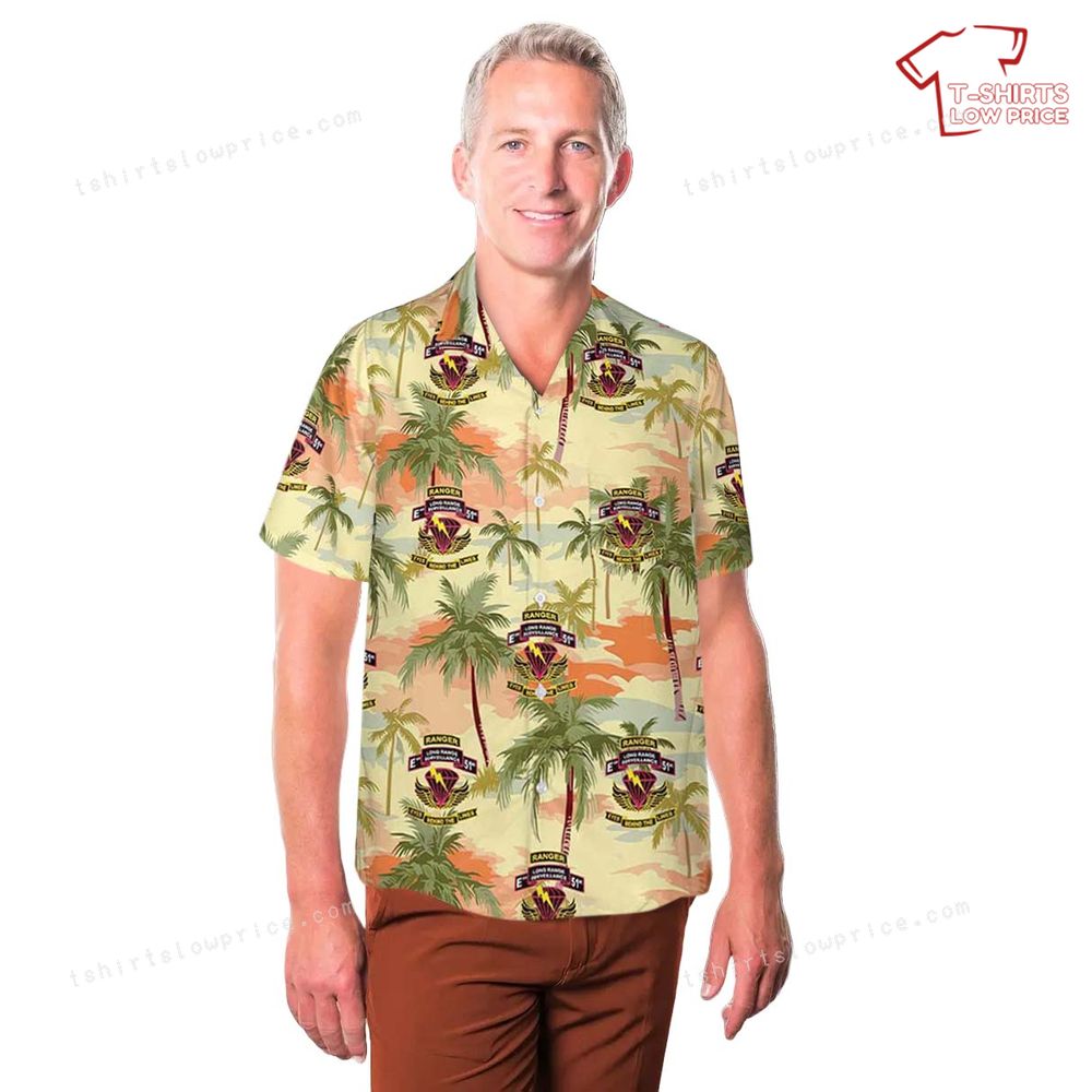 US Army 51st Infantry Regiment Long Range Surveillance Company Pocket Hawaiian Shirt 3 US Army 51st Infantry Regiment Long Range Surveillance Company Pocket Hawaiian Shirt 3