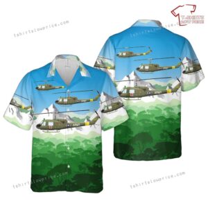 US Army 57th Medical Detachment UH-1B, 1962-63 MedEvac Air Ambulance Hawaiian Shirt