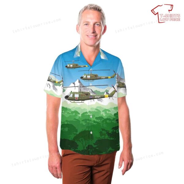 US Army 57th Medical Detachment UH-1B, 1962-63 MedEvac Air Ambulance Hawaiian Shirt US Army 57th Medical Detachment UH-1B, 1962-63 MedEvac Air Ambulance Hawaiian Shirt