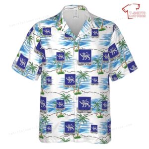 US Army 68th Armor Regiment ‘Silver Lions’ Hawaiian Shirt