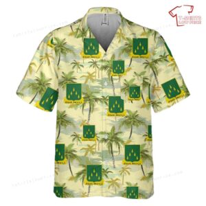 US Army 70th Armor Regiment Pocket Hawaiian Shirt