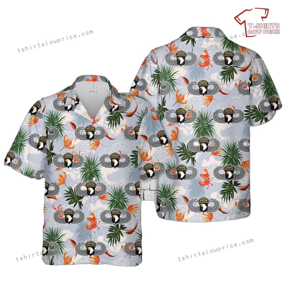 US Army 101st Airborne Division Air Assault Screaming Eagles Jump Wings Hawaiian Shirt US Army 101st Airborne Division Air Assault Screaming Eagles Jump Wings Hawaiian Shirt 1
