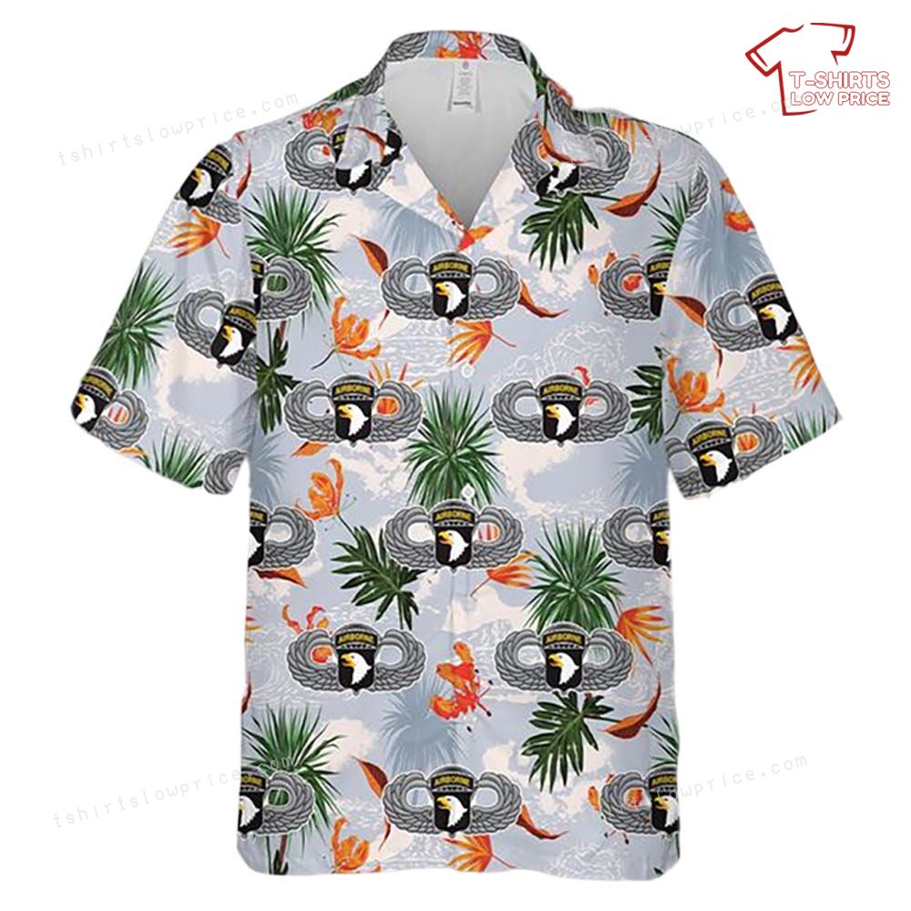 US Army 101st Airborne Division Air Assault Screaming Eagles Jump Wings Hawaiian Shirt 2 US Army 101st Airborne Division Air Assault Screaming Eagles Jump Wings Hawaiian Shirt 2