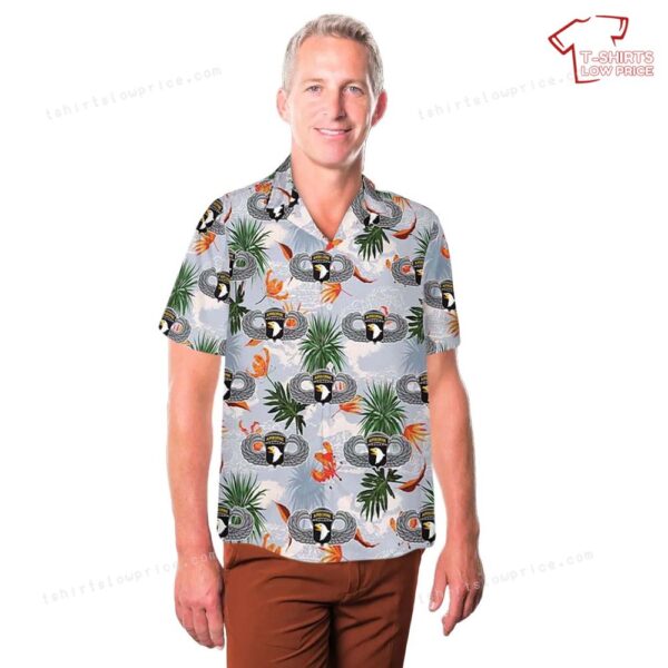 US Army 101st Airborne Division Air Assault Screaming Eagles Jump Wings Hawaiian Shirt