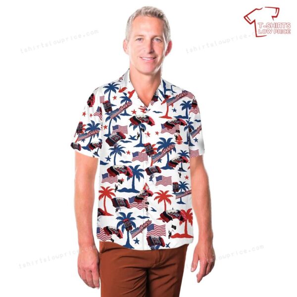 US Army 82nd ABN Division All American Freefall Parachute Demonstration, 4th Of July Hawaiian Shirt US Army 82nd ABN Division All American Freefall Parachute Demonstration, 4th Of July Hawaiian Shirt