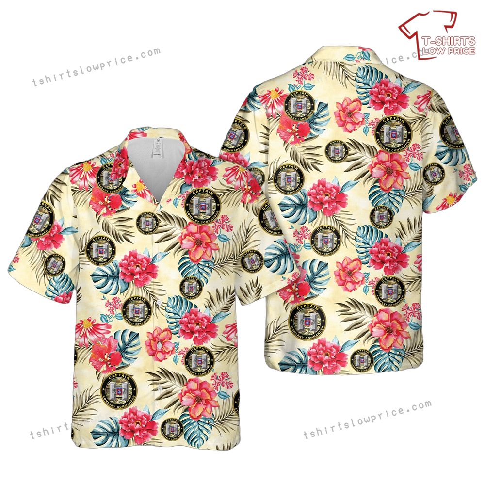 US Army 82nd Airborne Division Captain Company Commander Hawaiian Shirt US Army 82nd Airborne Division Captain Company Commander Hawaiian Shirt 1