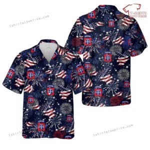 US Army 82nd Airborne Division Paratrooper, 4th Of July Hawaiian Shirt