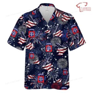 US Army 82nd Airborne Division Paratrooper, 4th Of July Hawaiian Shirt