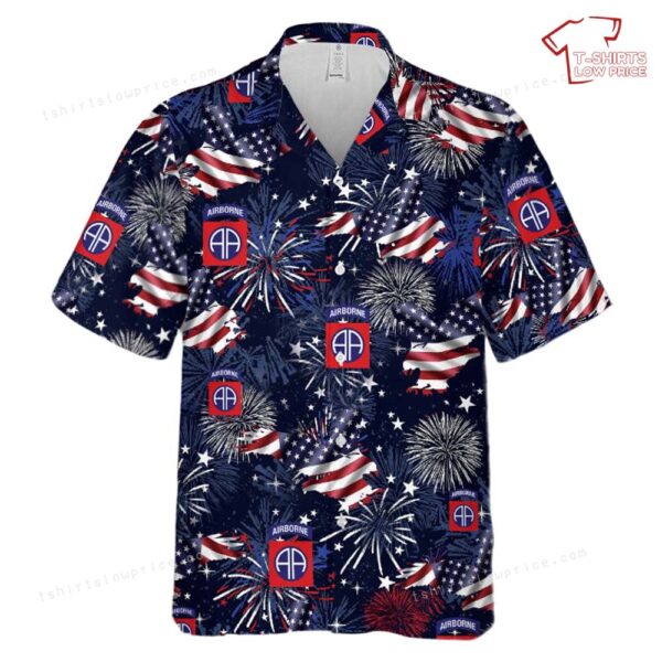 US Army 82nd Airborne Division Paratrooper, 4th Of July Hawaiian Shirt US Army 82nd Airborne Division Paratrooper, 4th Of July Hawaiian Shirt