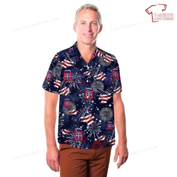 US Army 82nd Airborne Division Paratrooper, 4th Of July Hawaiian Shirt US Army 82nd Airborne Division Paratrooper, 4th Of July Hawaiian Shirt