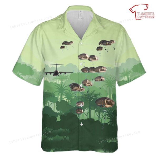 US Army 82nd Airborne Division Paratroopers Jump Into Latvia Hawaiian Shirt US Army 82nd Airborne Division Paratroopers Jump Into Latvia Hawaiian Shirt