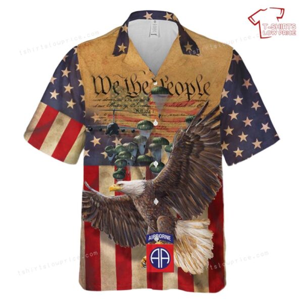 US Army 82nd Airborne Division Patriotic 4th Of July Hawaiian Shirt US Army 82nd Airborne Division Patriotic 4th Of July Hawaiian Shirt