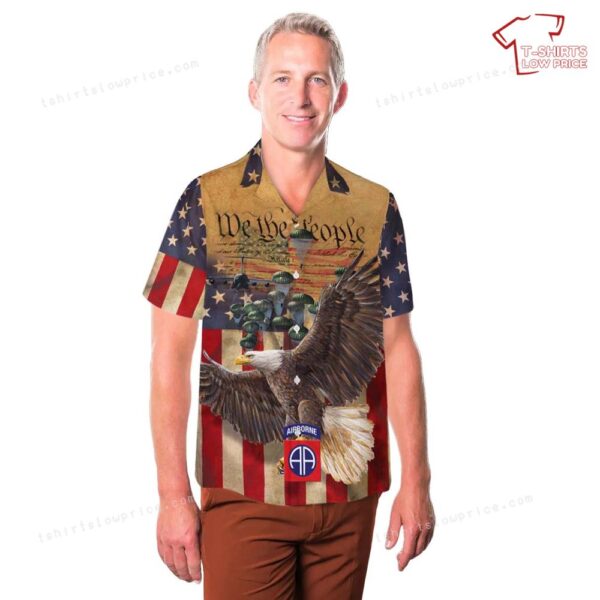 US Army 82nd Airborne Division Patriotic 4th Of July Hawaiian Shirt US Army 82nd Airborne Division Patriotic 4th Of July Hawaiian Shirt