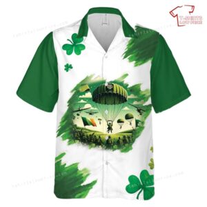 US Army 82nd Airborne Division St Patrick’s Day Hawaiian Shirt