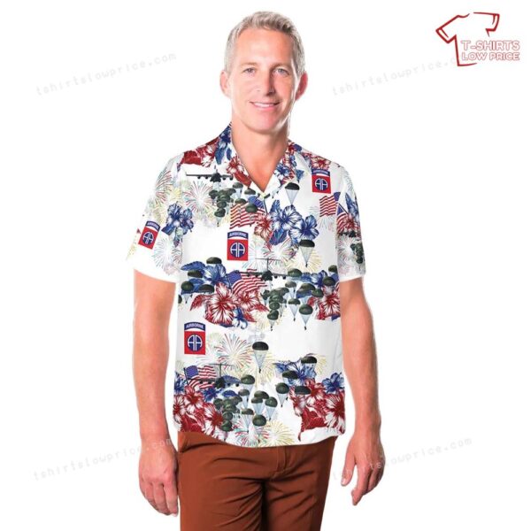 US Army 82nd Airborne Division Veteran Paratrooper, 4th Of July Hawaiian Shirt US Army 82nd Airborne Division Veteran Paratrooper, 4th Of July Hawaiian Shirt
