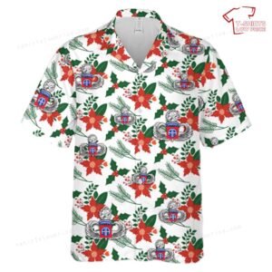 US Army 82nd Airborne Master Jump Wings Christmas Hawaiian Shirt