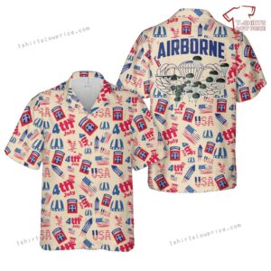 US Army 82nd Airborne Paratrooper Jumpmaster, 4th Of July Hawaiian Shirt