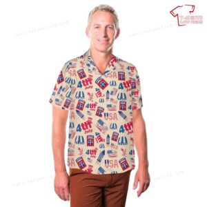 US Army 82nd Airborne Paratrooper Jumpmaster 4th Of July Hawaiian Shirt 3