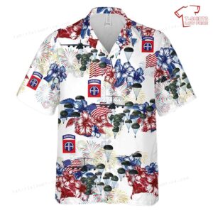 US Army 82nd Airborne Paratrooper, 4th Of July Hawaiian Shirt