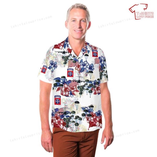 US Army 82nd Airborne Paratrooper, 4th Of July Hawaiian Shirt US Army 82nd Airborne Paratrooper, 4th Of July Hawaiian Shirt