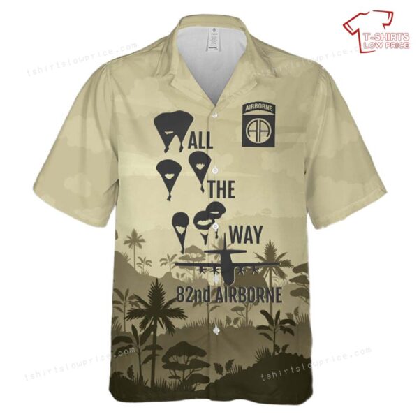US Army 82nd Airborne Silhouettes Hawaiian Shirt US Army 82nd Airborne Silhouettes Hawaiian Shirt