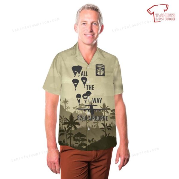 US Army 82nd Airborne Silhouettes Hawaiian Shirt US Army 82nd Airborne Silhouettes Hawaiian Shirt