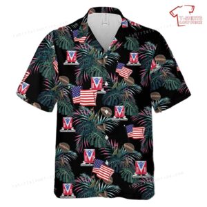 US Army 82nd Brigade Engineer Unit Crest Hawaiian Shirt