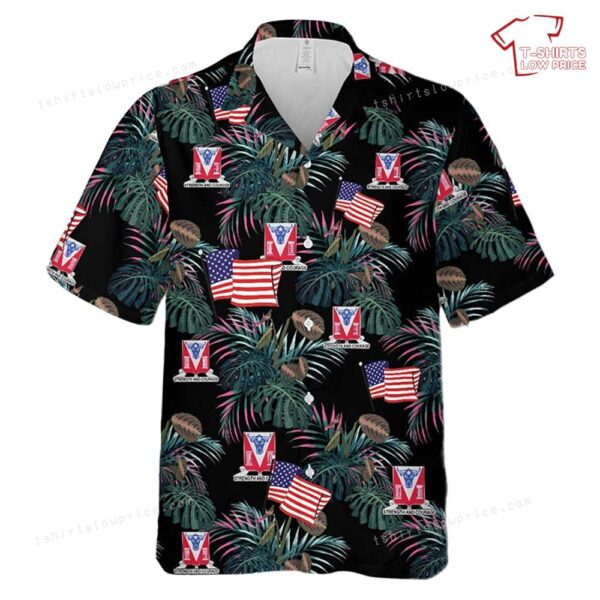 US Army 82nd Brigade Engineer Unit Crest Hawaiian Shirt