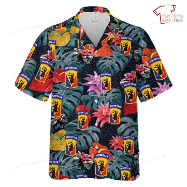 US Army 86th Infantry Brigade Combat Team (Mountain) (The Vermont Brigade) Hawaiian Shirt US Army 86th Infantry Brigade Combat Team (Mountain) (The Vermont Brigade) Hawaiian Shirt