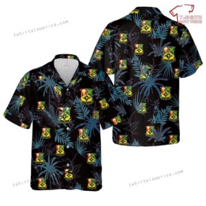 US Army 101st Airborne Division Sustainment Brigade Unit Crest Hawaiian Shirt