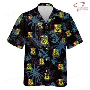 US Army 101st Airborne Division Sustainment Brigade Unit Crest Hawaiian Shirt