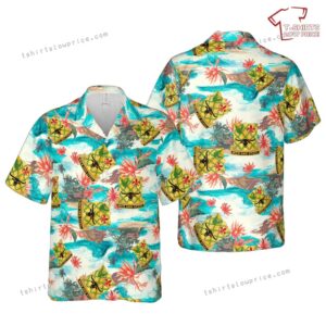 US Army 149th Armored Regiment Men and Steel Hawaiian Shirt US Army 149th Armored Regiment Men and Steel Hawaiian Shirt