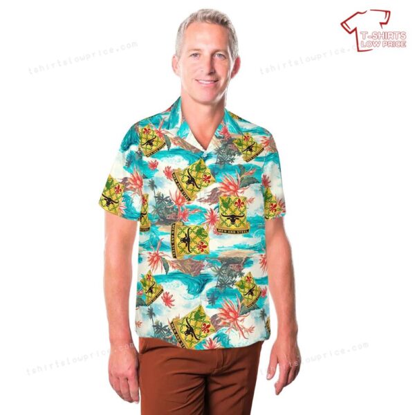 US Army 149th Armored Regiment Men and Steel Hawaiian Shirt US Army 149th Armored Regiment Men and Steel Hawaiian Shirt