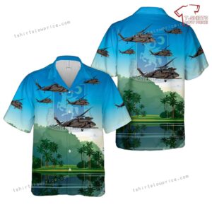 US Army 160th SOAR MH-60K Black Hawk Hawaiian Shirt