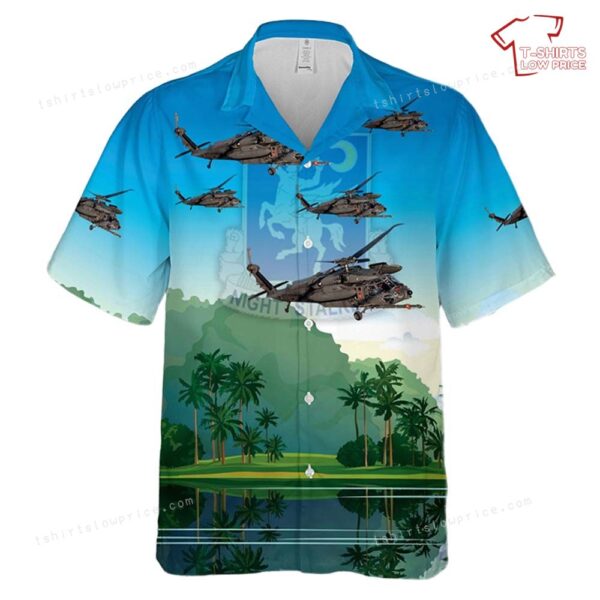 US Army 160th SOAR MH-60K Black Hawk Hawaiian Shirt US Army 160th SOAR MH-60K Black Hawk Hawaiian Shirt