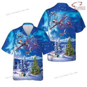 US Army 160th Special Operations Aviation Regiment (Airborne) MQ-1C Gray Eagle Christmas Hawaiian Shirt