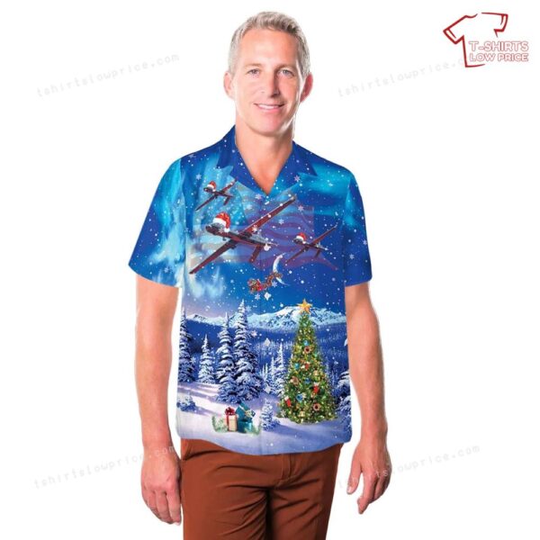 US Army 160th Special Operations Aviation Regiment (Airborne) MQ-1C Gray Eagle Christmas Hawaiian Shirt US Army 160th Special Operations Aviation Regiment (Airborne) MQ-1C Gray Eagle Christmas Hawaiian Shirt