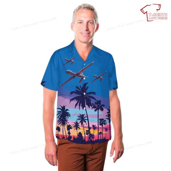 US Army 160th Special Operations Aviation Regiment (Airborne) MQ-1C Gray Eagle Hawaiian Shirt