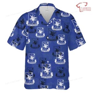 US Army 160th Special Operations Aviation Regiment (Airborne) Nightstalkers Silhouette Hawaiian Shirt