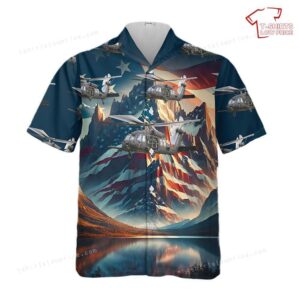 US Army 160th Special Operations Aviation Regiment MH-60M Blackhawk, 4th Of July Hawaiian Shirt