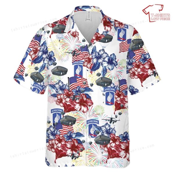US Army 173rd Airborne Brigade Paratrooper, 4th Of July Hawaiian Shirt US Army 173rd Airborne Brigade Paratrooper, 4th Of July Hawaiian Shirt