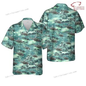 US Army 175th AHC Outlaws UH-1H Huey Hawaiian Shirt