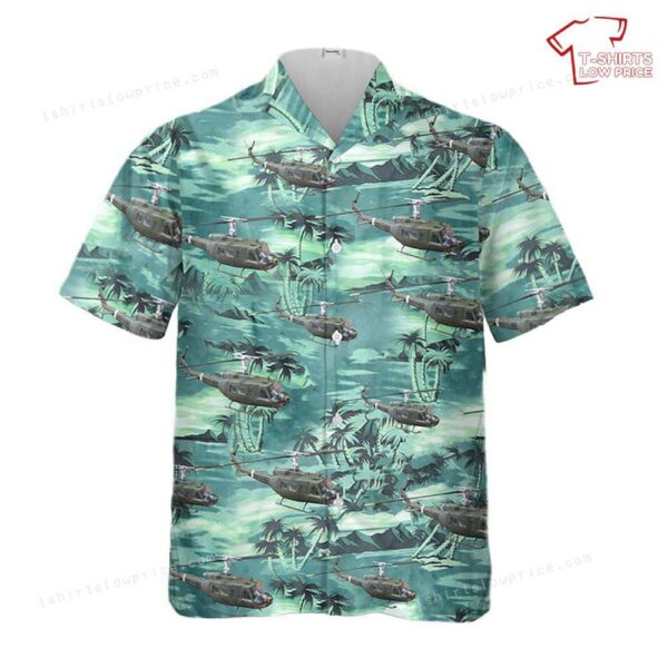 US Army 175th AHC Outlaws UH-1H Huey Hawaiian Shirt US Army 175th AHC Outlaws UH-1H Huey Hawaiian Shirt