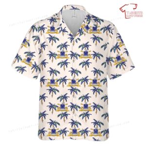 US Army 180th Cavalry Regiment w Br Ribbon Hawaiian Shirt