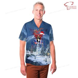 US Army 187th Infantry Regiment Rakkasans 101st Airborne Division Christmas Hawaiian Shirt 3