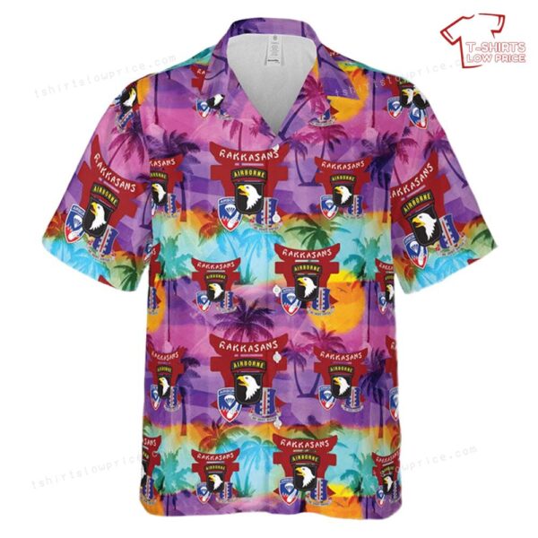 US Army 187th Infantry Regiment Rakkasans 101st Airborne Division Hawaiian Shirt US Army 187th Infantry Regiment Rakkasans 101st Airborne Division Hawaiian Shirt