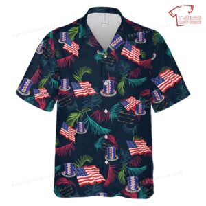 US Army 187th Infantry Regiment Unit Crest Hawaiian Shirt