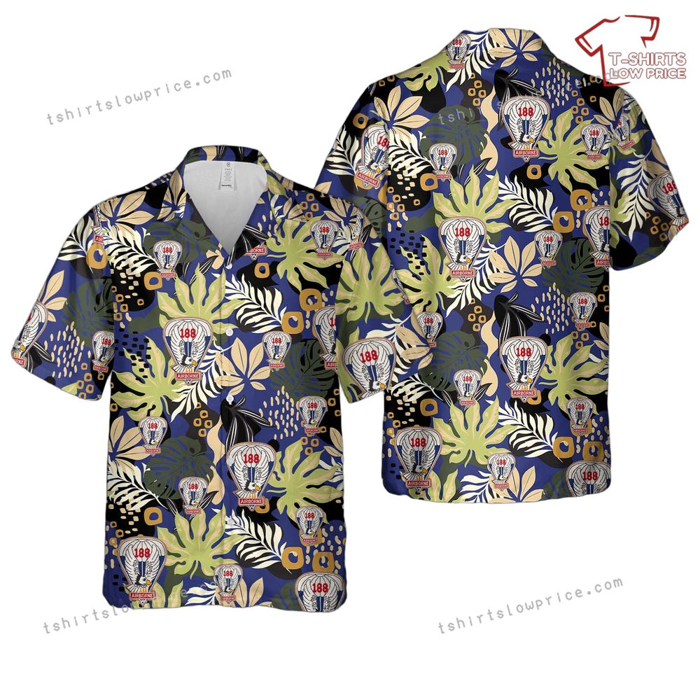 US Army 188th Airborne Infantry Regiment Hawaiian Shirt 0 background remove 2