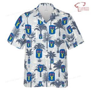 US Army 196th Infantry Brigade Chargers Hawaiian Shirt