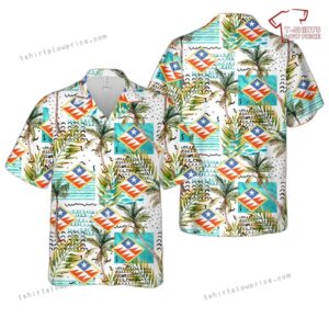 US Army 261st Theater Tactical Signal Brigade Delaware Army National Guard Hawaiian Shirt